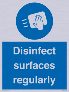 Disinfect surfaces regularly